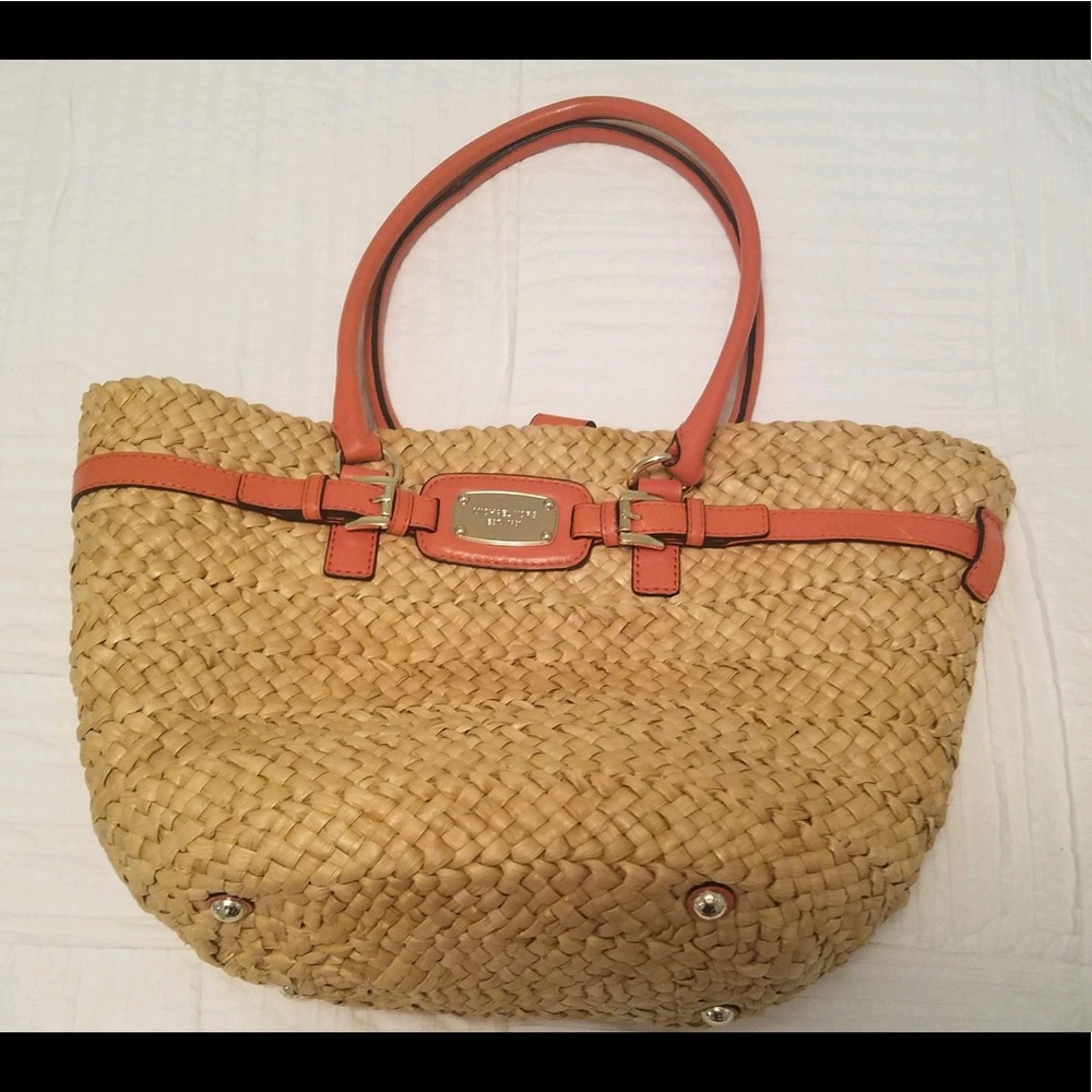 Michael Kors Hamilton straw bag